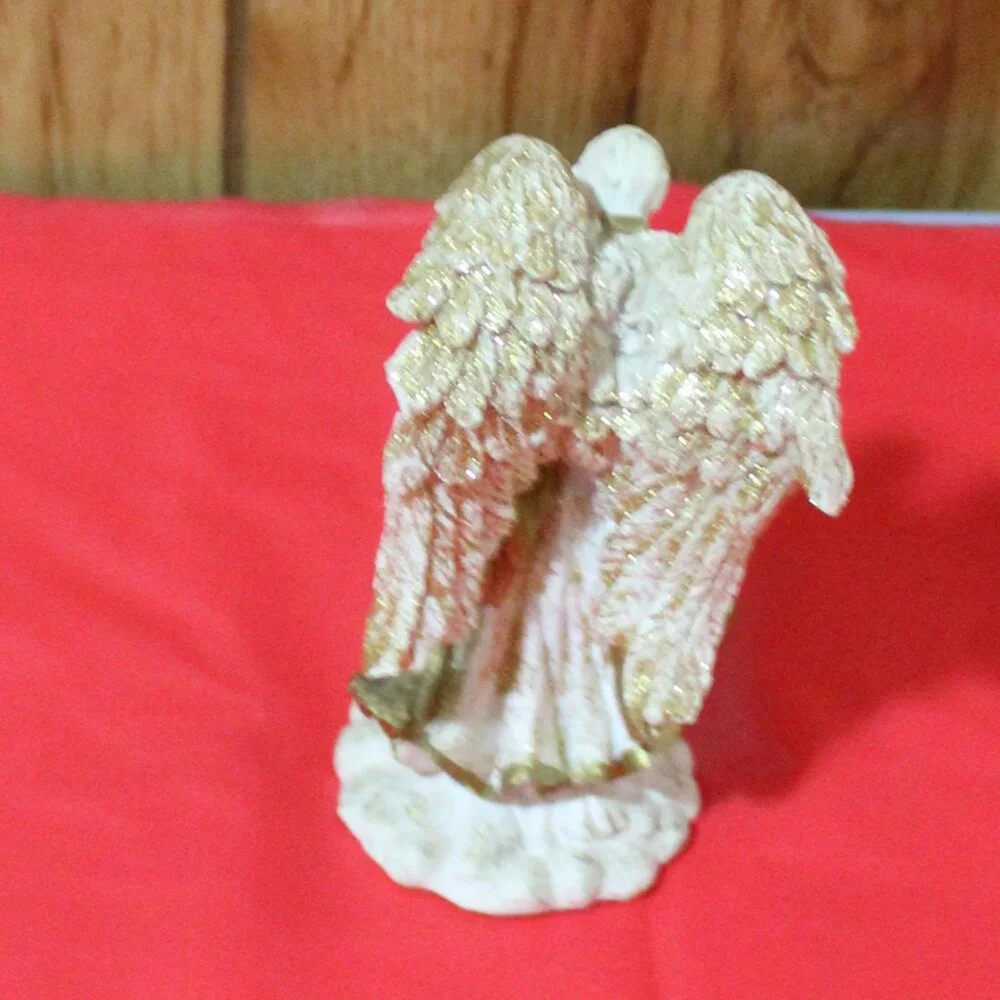 Vintage Glittery Resin Angel